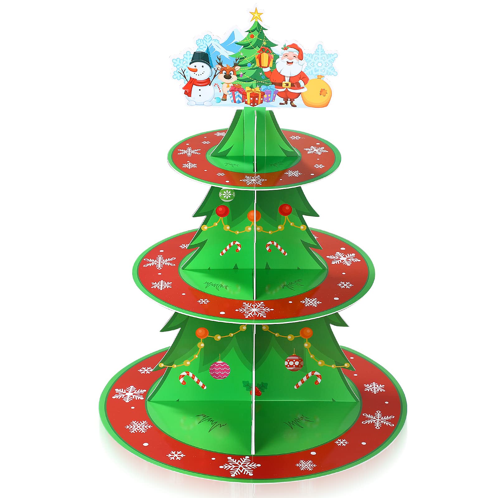 Amazon.co.jp: Nuenen クリスマスカップケーキスタンドホルダー 3段